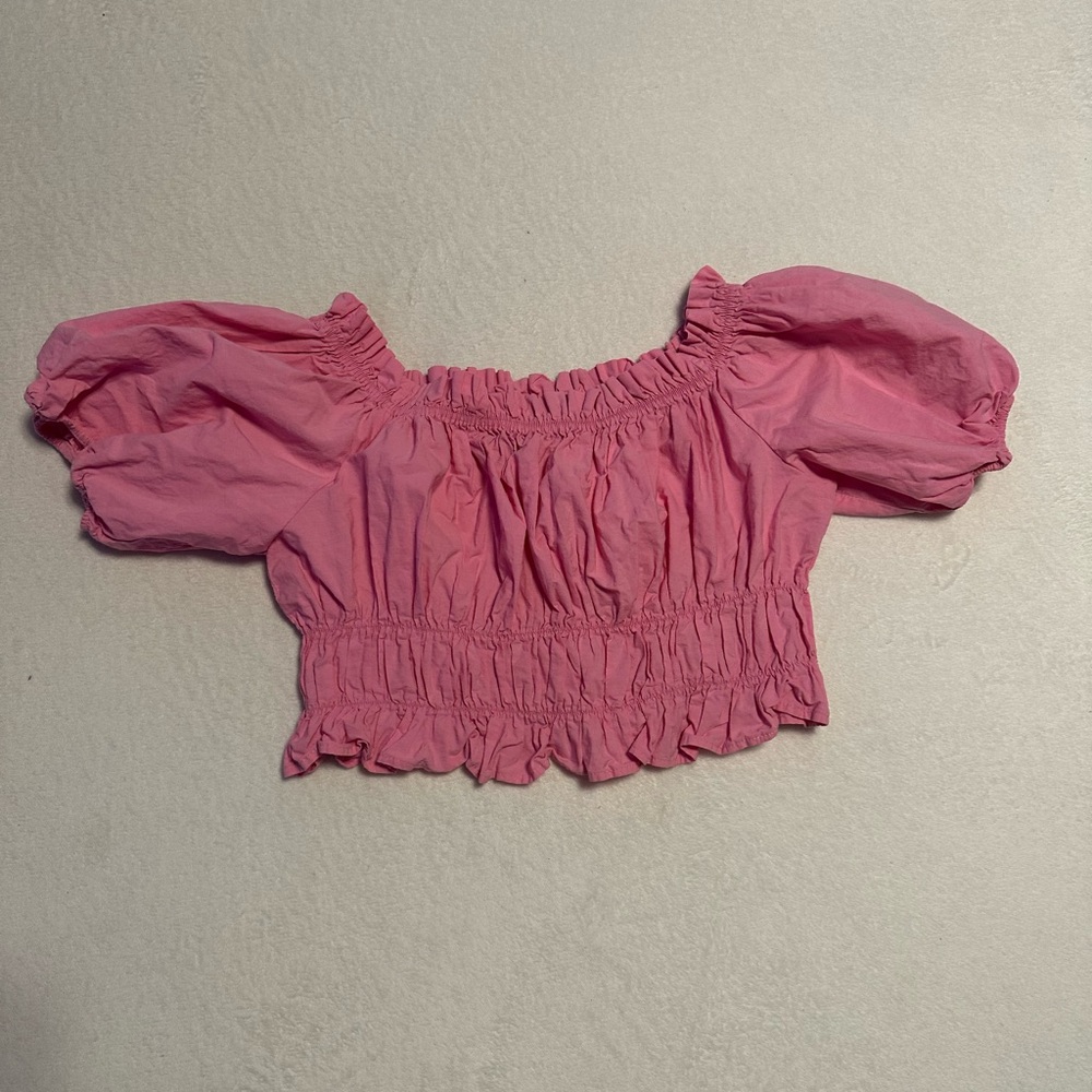 Zara pink peplum top